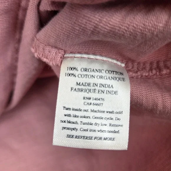 Faherty Sunwashed Organic Cotton Polo Shirt Mens XL Pink Slub Pocket Lightweight - Picture 7 of 9